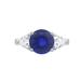 Diamonbliss Timeless Round Cut Engagement Ring - Blue - 8