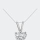 Haus of Brilliance 14K White Gold 3/8 Cttw Heart-Shaped Diamond Classic Solitaire 18" Pendant Necklace - Grey - 18