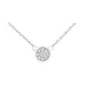 Haus of Brilliance 10K White Gold 1/4 Cttw Diamond Flower Pendant Necklace - Adjustable 16-18" Chain - White - 18