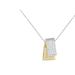 Haus of Brilliance 14K Two-Toned Gold 1 cttw Diamond Box Pendant Necklace - White - 18