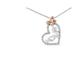 Haus of Brilliance Two Tone .925 Sterling Silver 1/5 Cttw Diamond "Mom" And Heart Pendant Necklace - White - 18