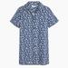 Onia Linen Button Down Shirtdress - New Blue White Field Floral - Blue - S
