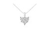 Haus of Brilliance 10K White Gold 1/2 Cttw Round and Princess-Cut Diamond Heart Shape 18" Pendant Necklace - White - 18