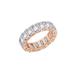 Diamonbliss Emerald Cut Eternity Ring - Pink - 7