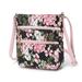 MKF Collection by Mia K Lainey Quilted Cotton Botanical Pattern Womenâ€™s Crossbody - Black