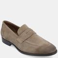 Thomas and Vine Bishop Wide Width Apron Toe Penny Loafer - Brown - 10.5