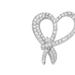 Haus of Brilliance 10K White Gold 1 Cttw Round Cut Diamond Heart And Bow Pendant Necklace - White - 18