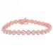 Haus of Brilliance 10K Rose Gold Over .925 Sterling Silver 1/4 Cttw Diamond 7" Open Circle Wheel Link Tennis Bracelet - I-J Color, I2-I3 Clarity - Gold - 7