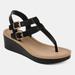 Journee Collection Women's Tru Comfort Foamâ„¢ Bianca Wedge Sandal - Black - 10