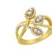 Haus of Brilliance 10K Yellow Gold 1/2 Cttw Round-Cut Diamond Layered Crossover Triple Leaf Bypass Ring - Yellow - 8
