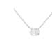 Haus of Brilliance IGI Certified 14k White Gold 1/2 Cttw Lab Grown Oval Shape Solitaire Diamond East West 18" Pendant Necklace - White - 18