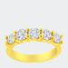 Haus of Brilliance 14K Yellow Gold Plated .925 Sterling Silver 1.00 Cttw Round-Cut Diamond 11 Stone Wedding Band Ring - Yellow - 6
