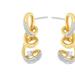 Haus of Brilliance Espira 10K Two Tone Gold Round Cut Diamond Earring - Yellow - 18