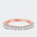 Haus of Brilliance 10K Rose Gold Flashed .925 Sterling Silver Diamond Band Ring - Pink - 7.5