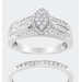 Haus of Brilliance .925 Sterling Silver 1/2 Cttw Round and Baguette-Cut Diamond Engagement Bridal Set - Grey - 6