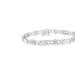 Haus of Brilliance .925 Sterling Silver 1.0 Cttw Round-Cut and Baguette-Cut Diamond X-Link Bracelet - White - 7