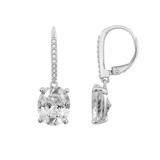 Diamonbliss Oval Dangle Leverback Earrings - White - CARAT WEIGHT: 4.5 CARATS