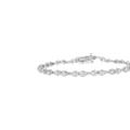 Haus of Brilliance .925 Sterling Silver 1/2 Cttw Miracle - Set Diamond Pear Shaped Link Bracelet - Grey - 7
