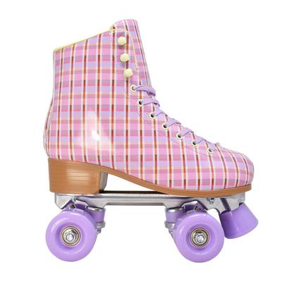 Cosmic Skates Plaid Design Roller Skates - Pink - 6