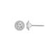 Diamonbliss Solid Gold Halo Stud Earrings - White - METAL: 14K/1 CARAT