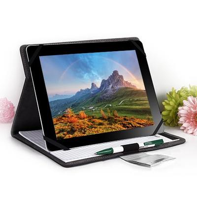 Fresh Fab Finds Tablet PC Protector Organizer Case For 9.7" Tablets Business Tablet Portfolio With Notepad Paper - Black
