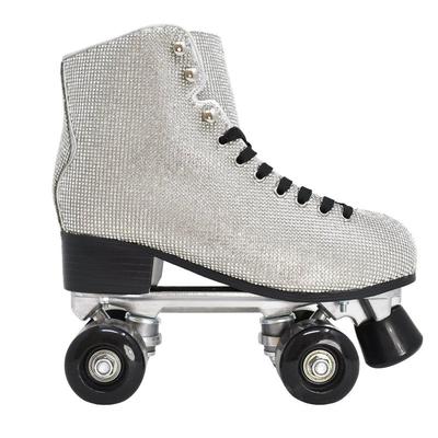 Cosmic Skates Rhinestone Flashy Roller Skates - Grey - 6