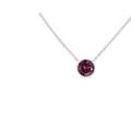 Haus of Brilliance .925 Sterling Silver Bezel Set 3.5Mm Created Amethyst Gemstone Solitaire 18" Pendant Necklace - Grey - 18