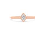 Haus of Brilliance 14K Rose Gold Plated .925 Sterling Silver 1/20 Carat Diamond Teardrop Pear-Shaped Miracle Set Petite Fashion Ring - Pink - 6