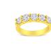 Haus of Brilliance IGI Certified 14K Yellow Gold Plated .925 Sterling Silver 1.0 Cttw Shared Prong Set Brilliant Round-Cut Diamond 11 Stone Band Ring - Yellow - 6