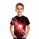 kinderkleidung Jungen T-Shirt Tee Graphic Kurzarm Rundhalsausschnitt Kinder oben Outdoor 3D-Druck Sport Modisch Täglich Sommer Rote 3-12 Jahre