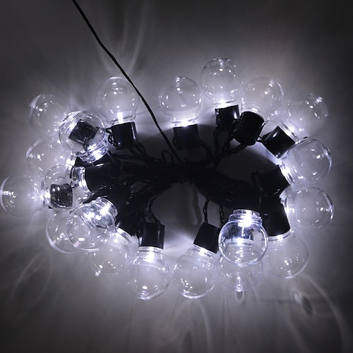 Globe Solar Lichterkette LED G50 Birne IP65 wasserdichte Outdoor-Girlande Gartenleuchte geeignet für Haus-Innengarten-Urlaubsbeleuchtung Image