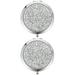 Travel Vanity Mirror Gold 2 Pack Round Mirrors Double Sided Mini Crystal Makeup Mix Pocket Metal Silver