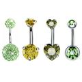 4PC Claw Belly Button Piercing Set Surgical Steel Crystal Belly Piercing Bulk Women Bee Navel Bar Pack Cz Belly Ring Lot Ombligo