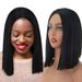 Melotizhi Wigs Human Hair Wig Cap Lace Front Wig for Women Bangs Medium Long Parted Long Women s Black Wig Straight Wig Wig