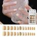 Apepal Home Decor 24 Pieces Short False Nails Press-on Nails Glitter Manicure Nail Patches 10ml Multi-color One Size