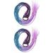 2 PCS Dirty Ponytail Color Wigs for Women Women s High Temperature Wire