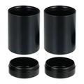 2 Pcs Tea Metal Container with Lid Mini Tins Powder Storage Jar Travel Sealing Can Aluminum Alloy Titanium