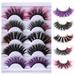 YUHAOTIN Natural Eyelashes Short 5 Pairs of Colorful Fried False Eyelashes Multilayer Thick Cross Imitation Eyelashes Eyelashes Dramatic Long and Thick Curly False Eyelashes