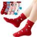 Esaierr Kids Toddler Boys Girls Warm Socks Baby Thick Cartoon Crew Socks Mid-Tube Thermal Fall Winter Cozy Soft Thick Toddlers Sports and Fun Cotton Crew Socks 5 Pairs for 1-12Y