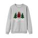 Matching Family Christmas Sweatshirts Long Sleeve Letter Print Hoodless Pullover Tops Blouse Xmas Holiday Set Green Xmas Winter Novetly Holiday Clothes