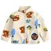 Aofany Baby Infant Keep Warm Coat Long Sleeve Tops Printing Zipper Jacket Clothes