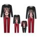 Fiomva Matching Family Pajamas Sets Christmas PJ s with Letter and Plaid Printed Long Sleeve Tee and Bottom Loungewear