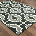 Style Haven Marianna Geometric Tile Black/ Grey Loop Pile Indoor Outdoor Area Rug 1 9 x 3 9 2 x 3 Accent Outdoor Indoor Entryway Bathroom