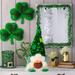 Brenberke 1PC Irish Festival Green Gnomes Plush Decor Faceless Gnome Plush Doll Irish Festival Figurine Gnomes Home Table Ornaments St. Patrick Decorations