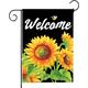 Spring Garden Flags Welcome Floral Garden Flag Easter Garden Flag Seasonal Yard Flags House Flags Flower Yard Flag Garden Flags for Outside Front Door Mailbox Lawn Poolside Lakeside (Flag)