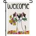 Welcome Spring Flower Garden Flag Double Sided Outside Seasonal Floral Dog Sign Yard Farmhouse Outdoor Decor