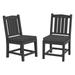 Kevinplus Patio Dining Chairs Set of 2 All Weather Outdoor Armless Chair with Cushions for Backyard Garden Deck Balcony Dining Room