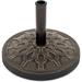 29lb Outdoor Patio Umbrella Stand Heavy-Duty Steel Round Umbrella Base w/Rustic Finish 18in Diameter â€“ Bronze