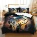 Fashion Bedspreads Dream Catcher Wolf Printed Comforter Cover Pillowcase Adult Home Bedding Set California King (98 x104 )