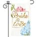 YCHII Mr & Mrs Wedding Garden Flag Decor 12x20 Double Sided for Outside Bride Groom Married Anniversary Party Gift Polyester Small Floral Yard Flag (Mr&Mrs)